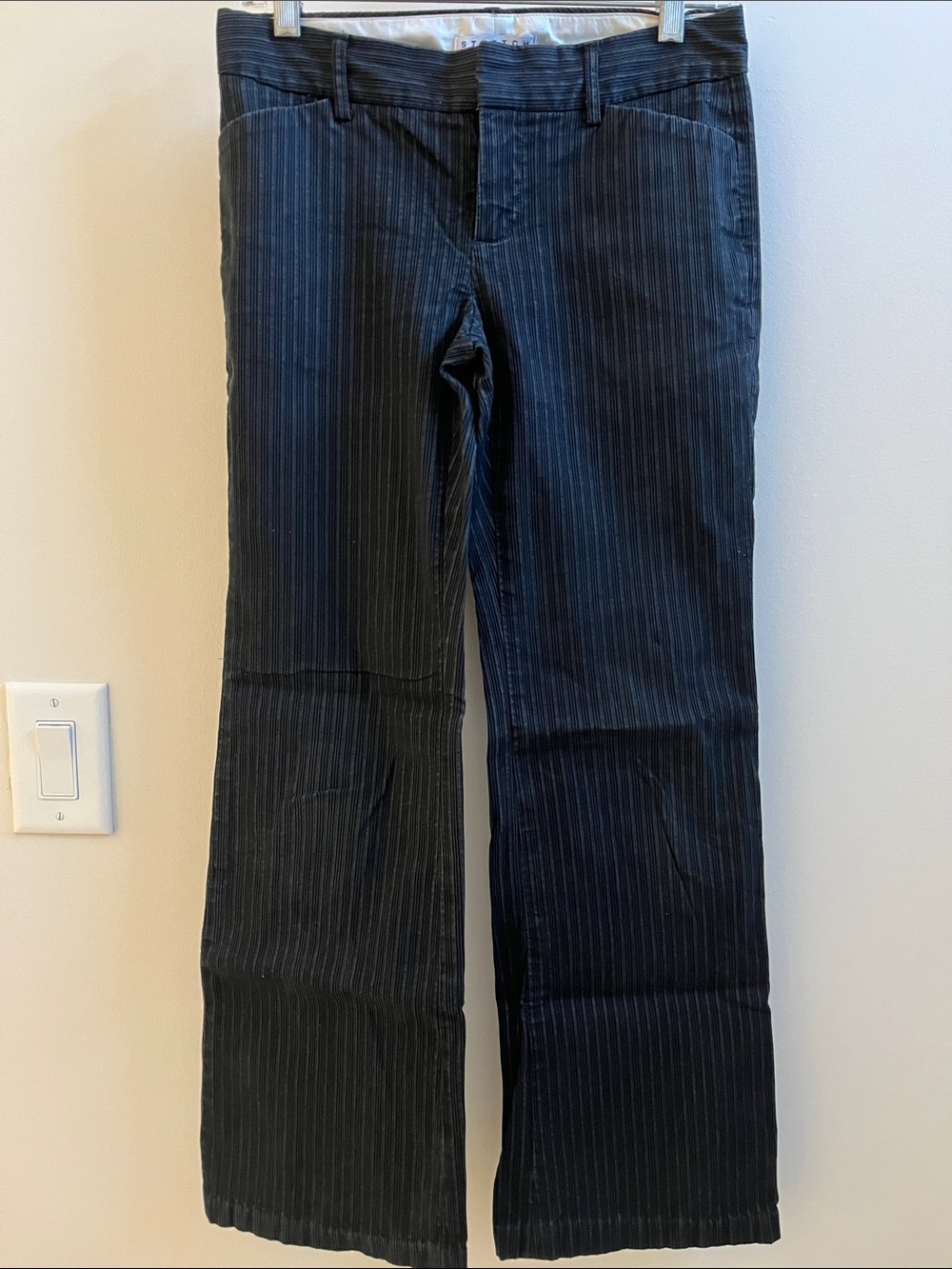 Vintage Gap Pinstripe Corduroy Pants Stretch Wide Leg 90s Size 1